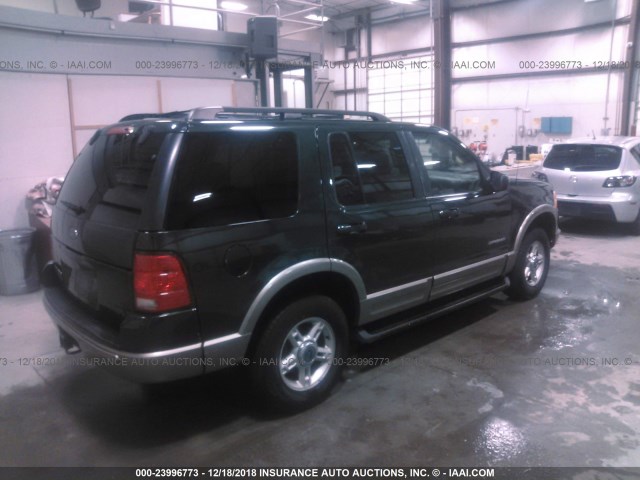 1FMDU74E22ZA25402 - 2002 FORD EXPLORER EDDIE BAUER GREEN photo 4