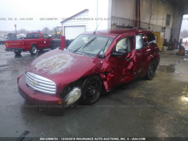 3GNCA13B09S568601 - 2009 CHEVROLET HHR LS Rojo foto 2