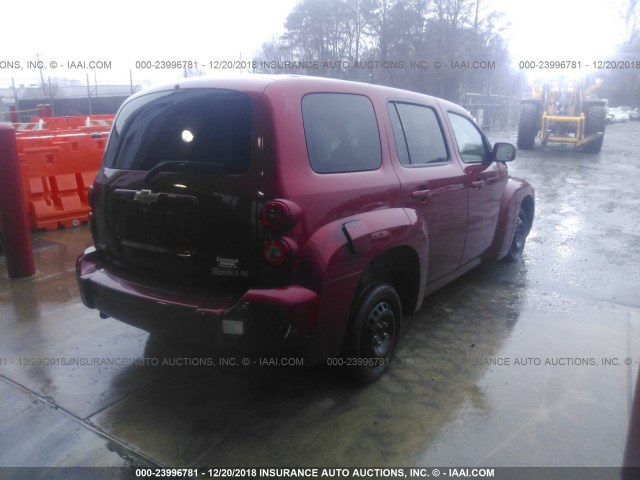 3GNCA13B09S568601 - 2009 CHEVROLET HHR LS Rojo foto 4