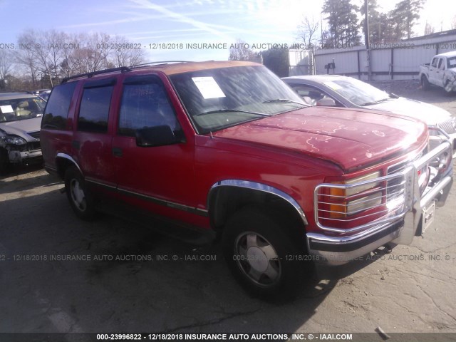 1GKEK13R3VJ706708 - 1997 GMC YUKON RED photo 1