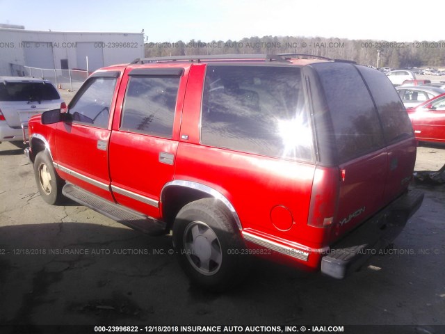 1GKEK13R3VJ706708 - 1997 GMC YUKON RED photo 3