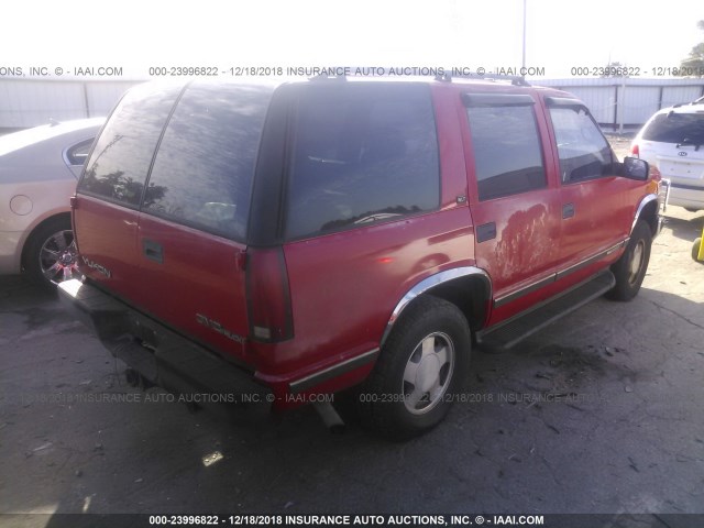 1GKEK13R3VJ706708 - 1997 GMC YUKON RED photo 4