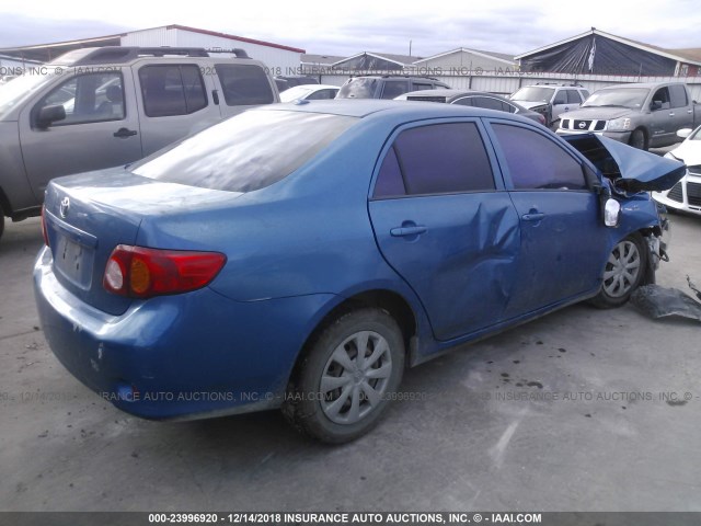 JTDBL40E19J040842 - 2009 TOYOTA COROLLA LE/XLE BLUE photo 4