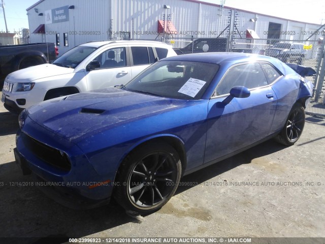 2C3CDZAG7JH251732 - 2018 DODGE CHALLENGER SXT BLUE photo 2