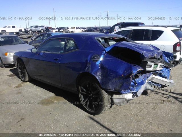 2C3CDZAG7JH251732 - 2018 DODGE CHALLENGER SXT BLUE photo 3