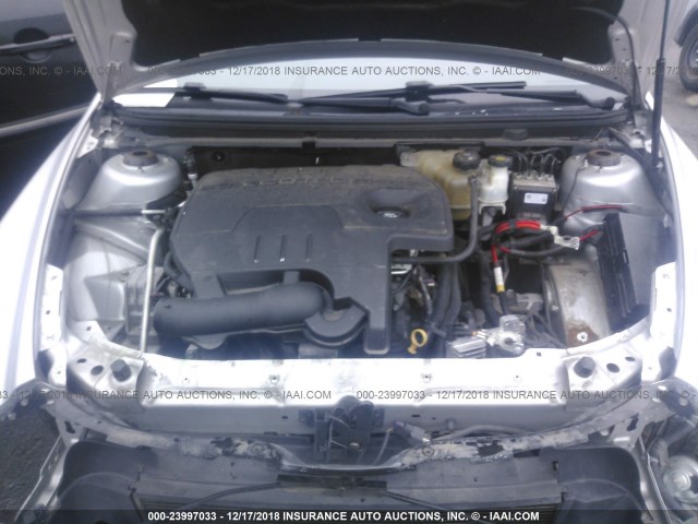 1G1ZC5E06CF336122 - 2012 CHEVROLET MALIBU 1LT 银色 照片 10