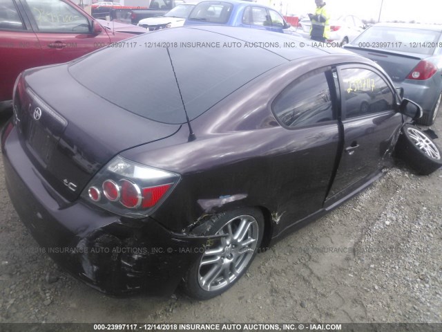 JTKDE167280258196 - 2008 TOYOTA SCION TC MAROON photo 4