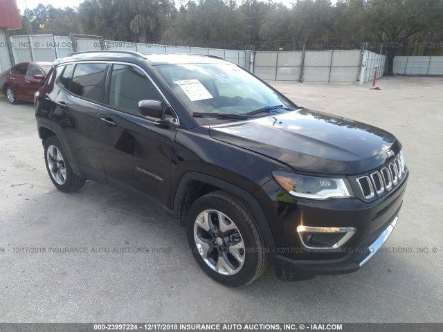 3C4NJDCB8JT333851 - 2018 JEEP COMPASS LIMITED BLACK photo 1