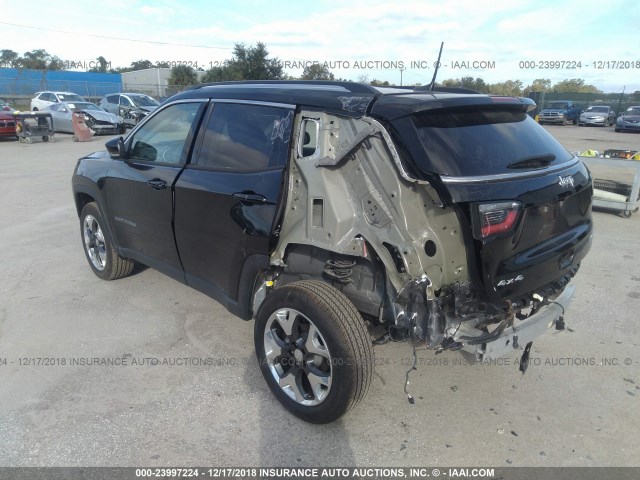 3C4NJDCB8JT333851 - 2018 JEEP COMPASS LIMITED BLACK photo 3