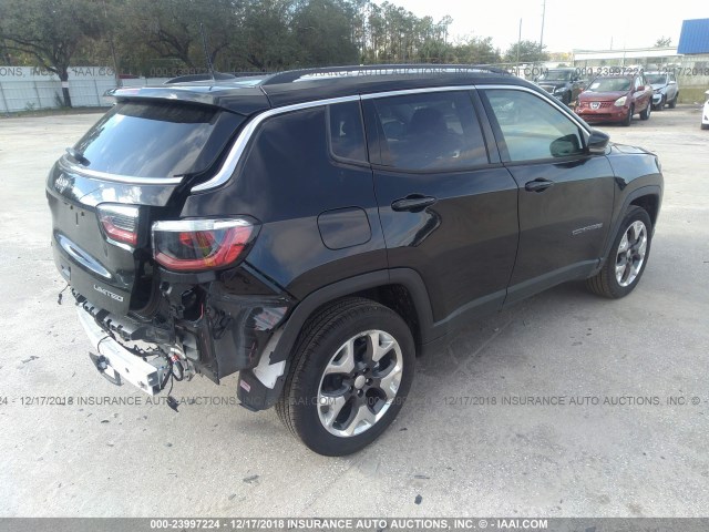 3C4NJDCB8JT333851 - 2018 JEEP COMPASS LIMITED BLACK photo 4