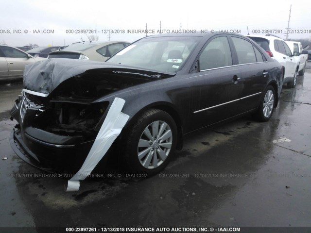 5NPEU46C09H548194 - 2009 HYUNDAI SONATA SE/LIMITED BLACK photo 2