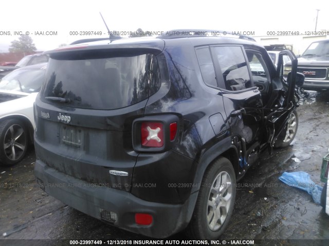 ZACCJABB3HPG43995 - 2017 JEEP RENEGADE LATITUDE BLACK photo 4