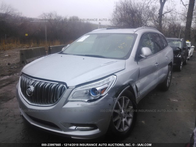 5GAKVBKD1GJ164028 - 2016 BUICK ENCLAVE SILVER photo 2