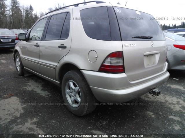 4JGAB54E31A260613 - 2001 MERCEDES-BENZ ML 320 BEIGE photo 3