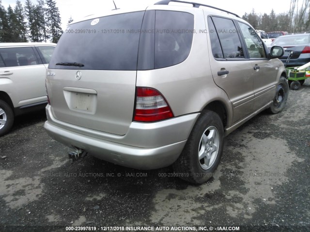 4JGAB54E31A260613 - 2001 MERCEDES-BENZ ML 320 BEIGE photo 4