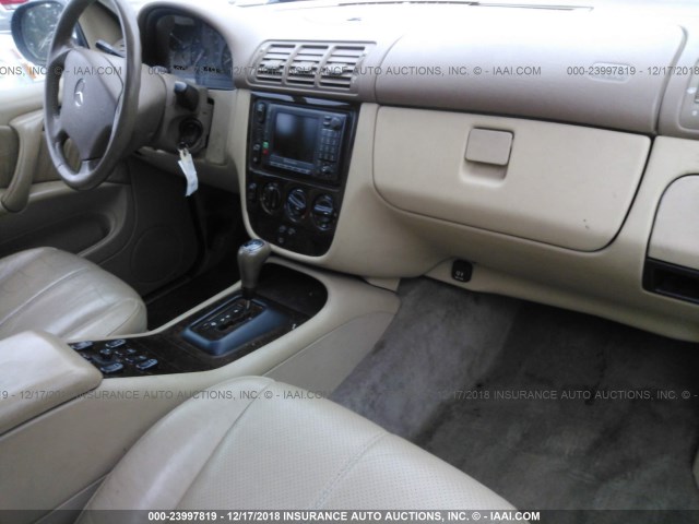 4JGAB54E31A260613 - 2001 MERCEDES-BENZ ML 320 BEIGE photo 5