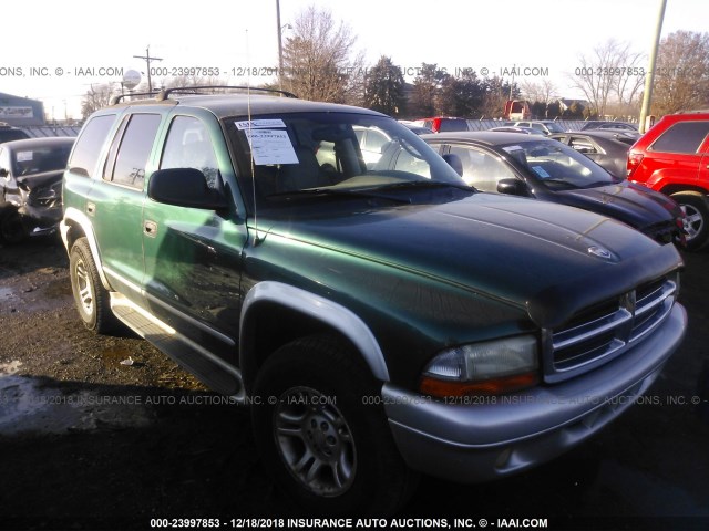 1B4HS58N22F192948 - 2002 DODGE DURANGO SLT PLUS GREEN photo 1