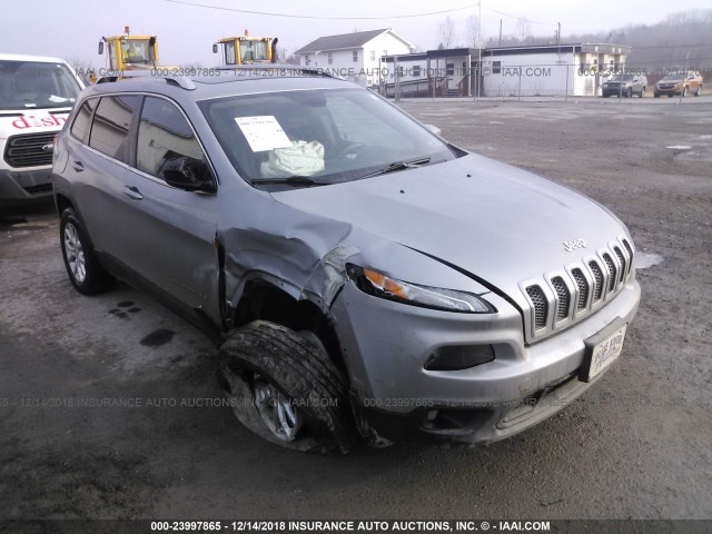 1C4PJMCS0FW515523 - 2015 JEEP CHEROKEE LATITUDE SILVER photo 1