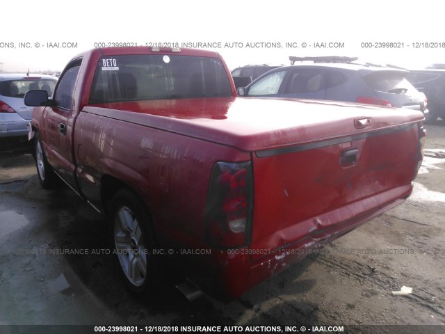 1GCEC14X34Z100279 - 2004 CHEVROLET SILVERADO C1500 RED photo 3