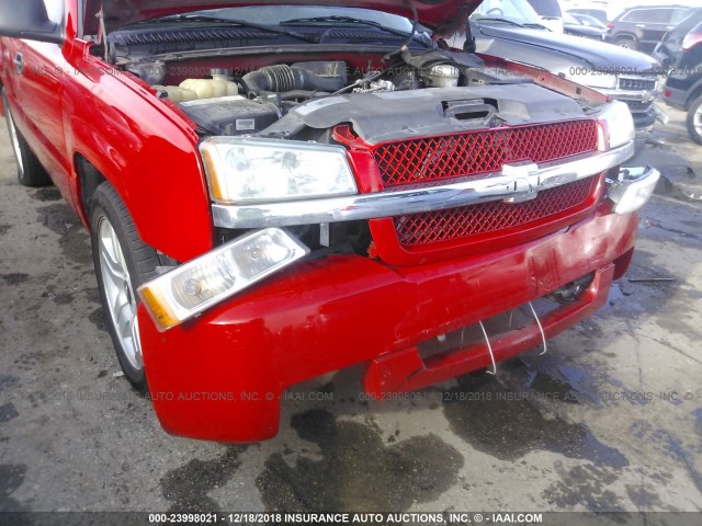 1GCEC14X34Z100279 - 2004 CHEVROLET SILVERADO C1500 RED photo 6