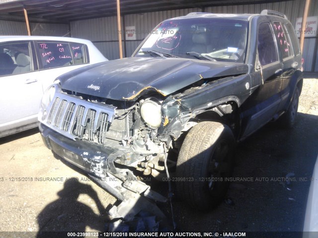 1J4GL58K65W657862 - 2005 JEEP LIBERTY LIMITED GREEN photo 2