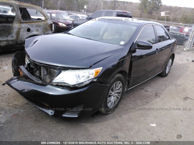 4T4BF1FK8DR320415 - 2013 TOYOTA CAMRY L/SE/LE/XLE BLACK photo 2