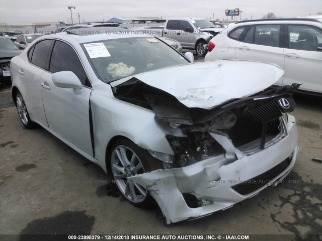 JTHBK262665000148 - 2006 LEXUS IS 250 WHITE photo 1