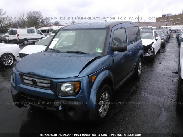 5J6YH287X7L003449 - 2007 HONDA ELEMENT EX BLUE photo 2