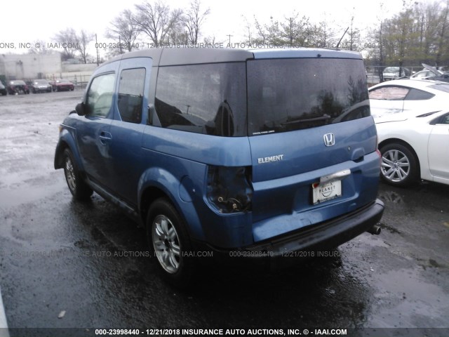 5J6YH287X7L003449 - 2007 HONDA ELEMENT EX BLUE photo 3