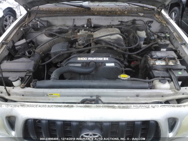 5TEHN72N71Z870738 - 2001 TOYOTA TACOMA DOUBLE CAB 银色 照片 10