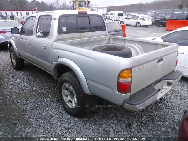 5TEHN72N71Z870738 - 2001 TOYOTA TACOMA DOUBLE CAB 银色 照片 3