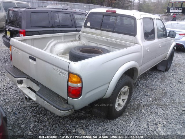 5TEHN72N71Z870738 - 2001 TOYOTA TACOMA DOUBLE CAB 银色 照片 4