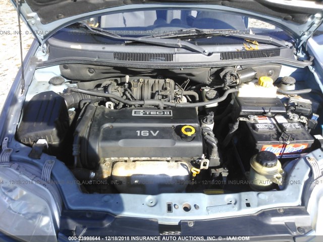 KL1TD66668B013374 - 2008 CHEVROLET AVEO LS BLUE photo 10