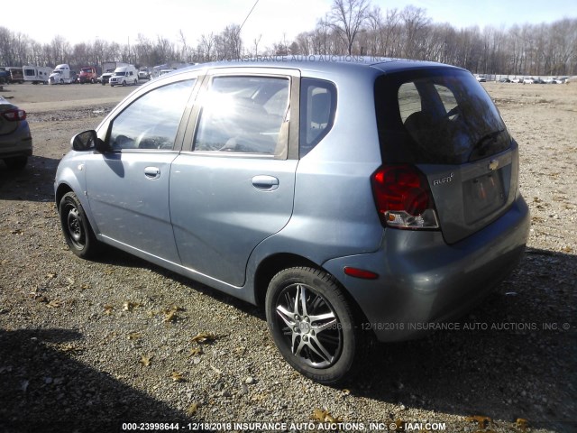 KL1TD66668B013374 - 2008 CHEVROLET AVEO LS BLUE photo 3
