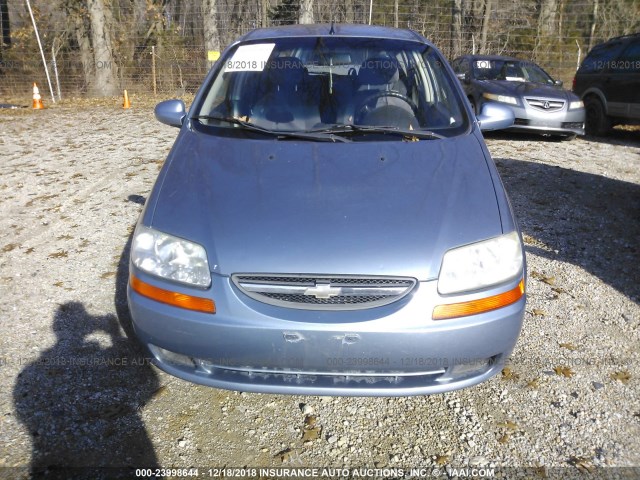 KL1TD66668B013374 - 2008 CHEVROLET AVEO LS BLUE photo 6