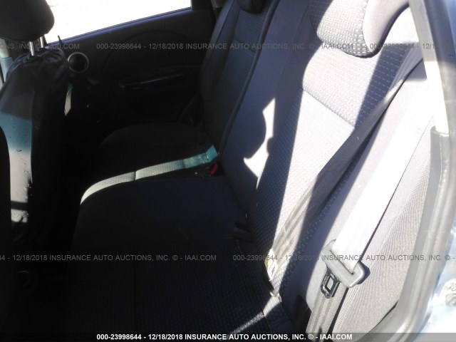 KL1TD66668B013374 - 2008 CHEVROLET AVEO LS BLUE photo 8