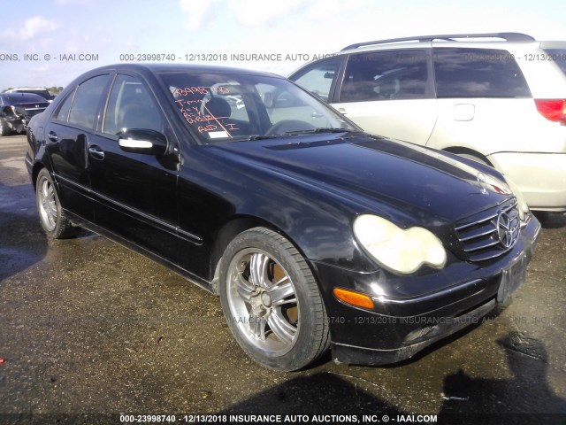 WDBRF61JX4F518800 - 2004 MERCEDES-BENZ C 240 BLACK photo 1