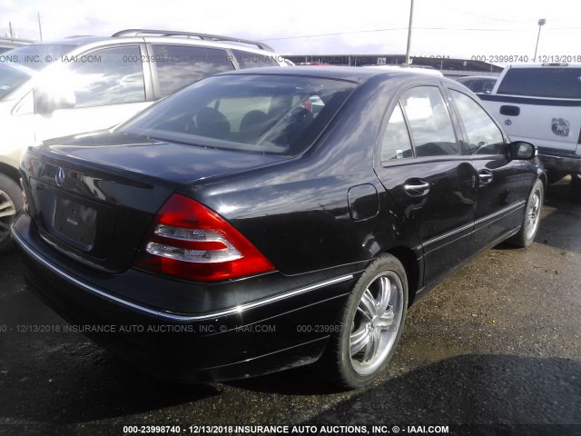 WDBRF61JX4F518800 - 2004 MERCEDES-BENZ C 240 BLACK photo 4