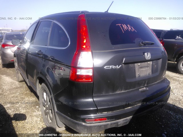 5J6RE3H4XBL050207 - 2011 HONDA CR-V SE BLACK photo 3