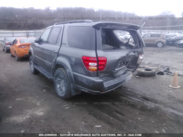 5TDBT48A53S182817 - 2003 TOYOTA SEQUOIA LIMITED GRAY photo 3
