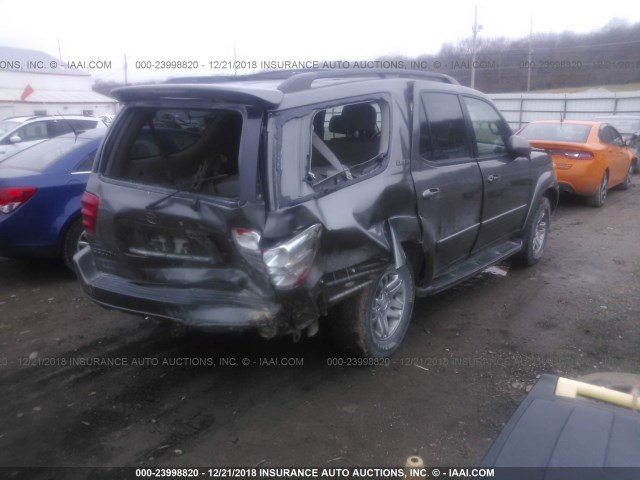 5TDBT48A53S182817 - 2003 TOYOTA SEQUOIA LIMITED GRAY photo 4