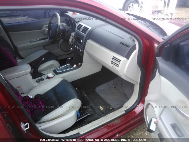 1B3LC76M68N613716 - 2008 DODGE AVENGER R/T MAROON photo 5