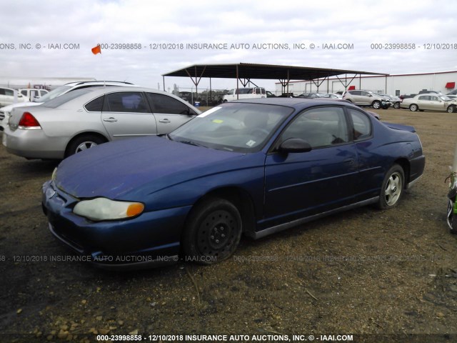 2G1WW12E439299924 - 2003 CHEVROLET MONTE CARLO LS BLUE photo 2