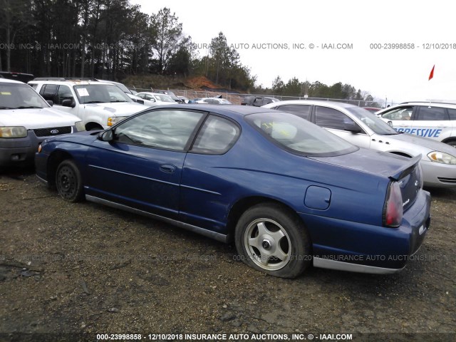 2G1WW12E439299924 - 2003 CHEVROLET MONTE CARLO LS BLUE photo 3