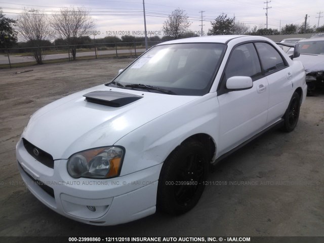 JF1GD296X4G525172 - 2004 SUBARU IMPREZA WRX WHITE photo 2