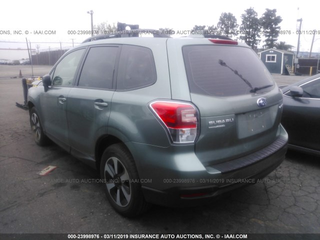 JF2SJABC6JH505659 - 2018 SUBARU FORESTER 2.5I GREEN photo 3