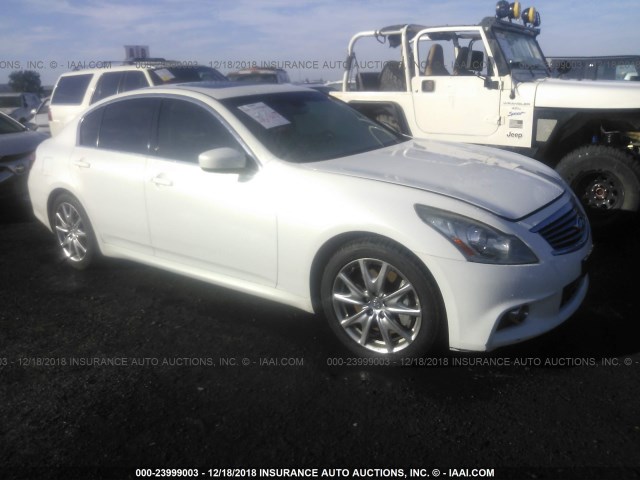 JN1CV6AP9CM623436 - 2012 INFINITI G37 SPORT WHITE photo 1