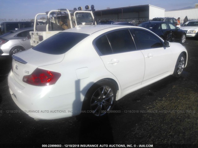 JN1CV6AP9CM623436 - 2012 INFINITI G37 SPORT WHITE photo 4