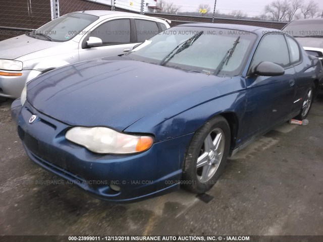 2G1WW12E259217367 - 2005 CHEVROLET MONTE CARLO LS BLUE photo 2