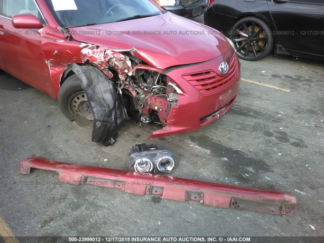 4T4BE46K59R079084 - 2009 TOYOTA CAMRY SE/LE/XLE RED photo 6